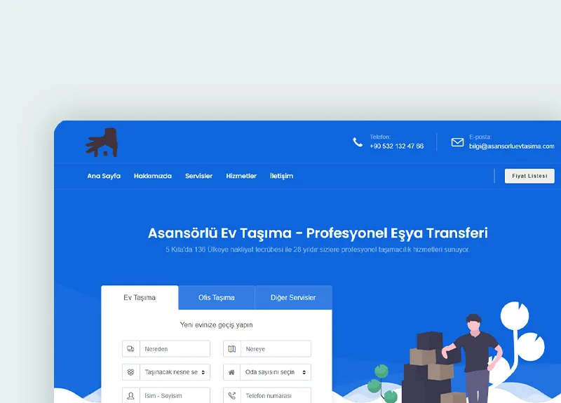 Asansörlü Ev Taşıma Website